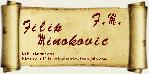 Filip Minoković vizit kartica